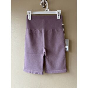 Everlane the Seamless Ribbed Biker Short in Dusty Lavender Women's Size XS/S
